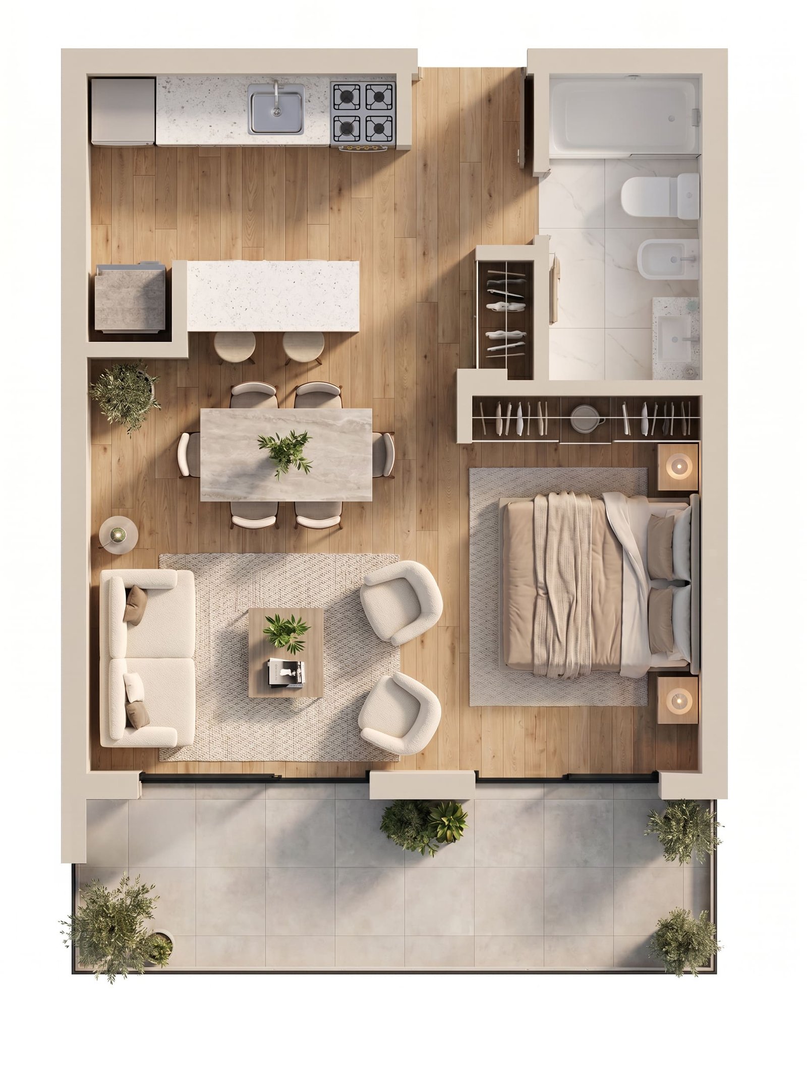Plano Monoambiente